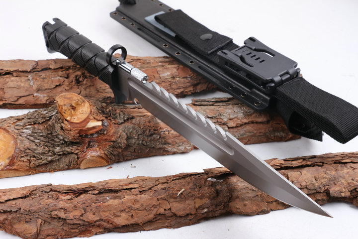 US Wolf scott sword bayonet machete army knife with LED flashlight and knife sharpener UD404878